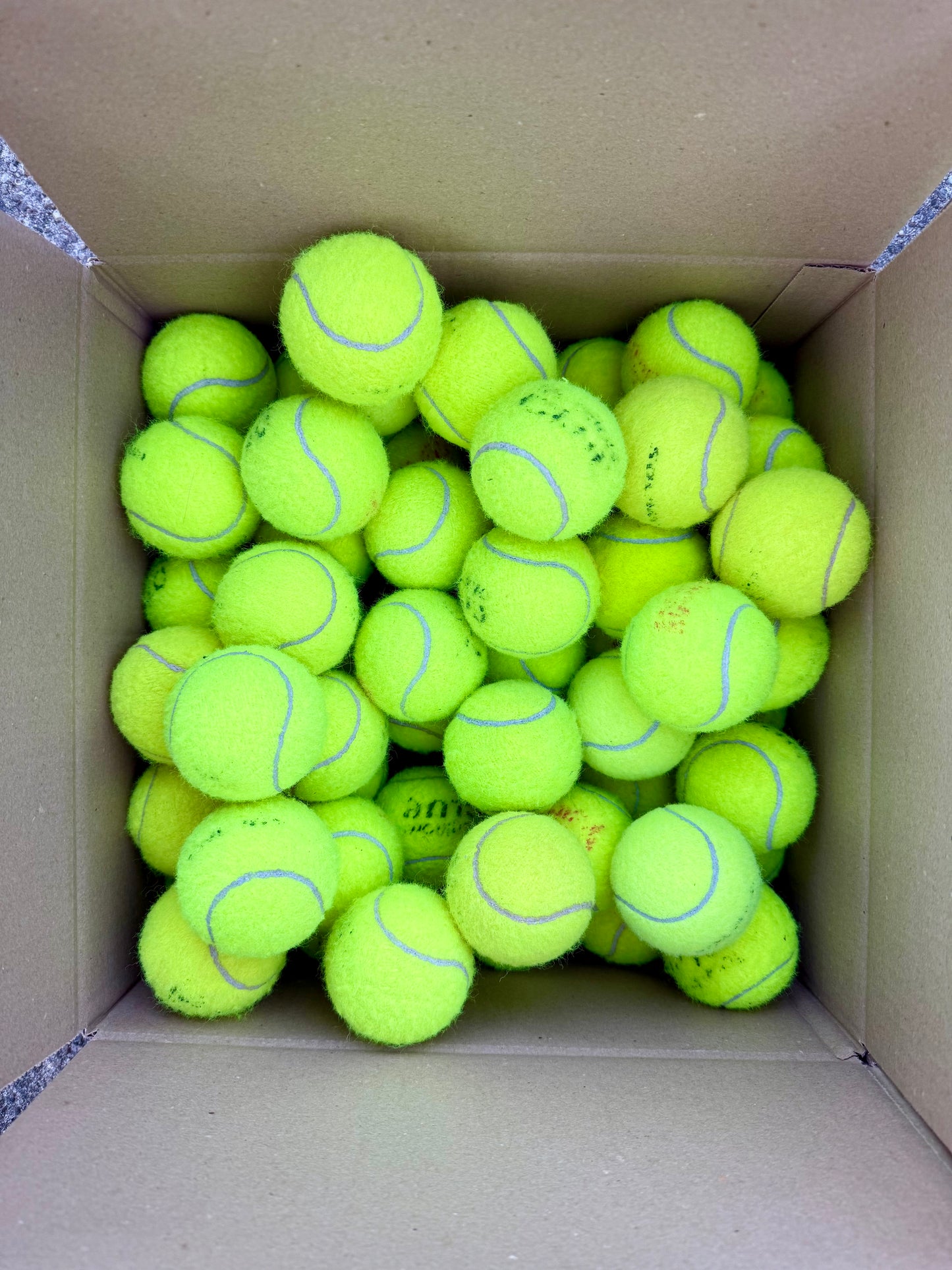 100x Tennis Balls in Good Condition – Well-Known Brands at a Reduced Price