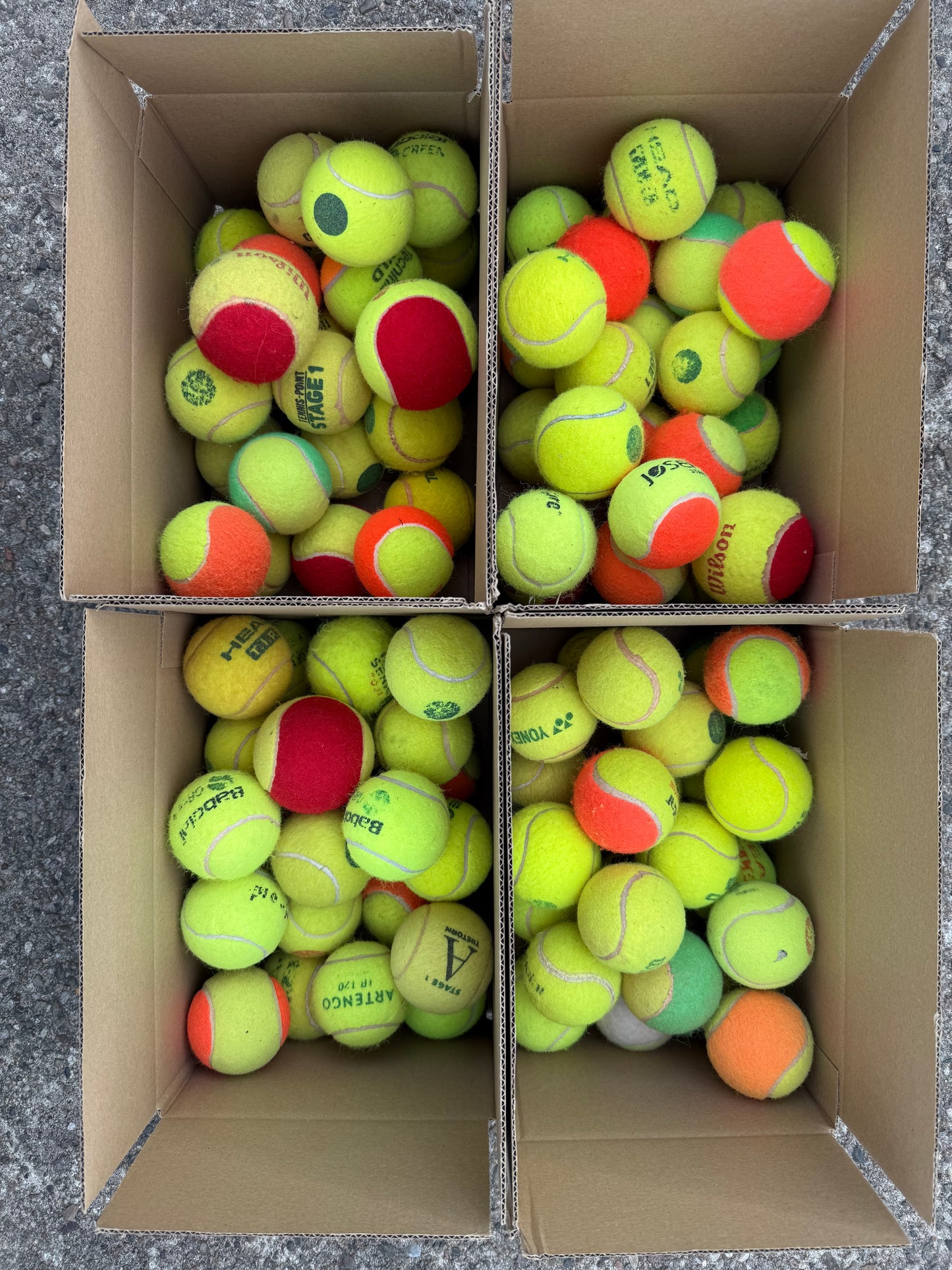 100x Stage 1/2/3 Tennis Balls for Kids and Dogs – Well-Known Brands at a Reduced Price