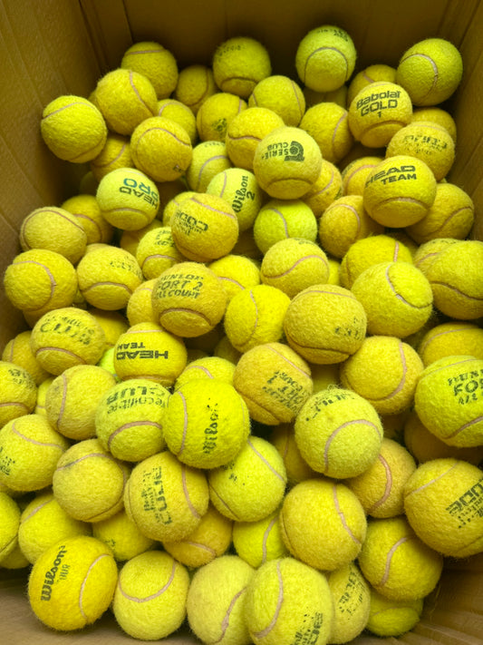 100x Tennis Balls in Very Good Condition – Well-Known Brands at a Reduced Price